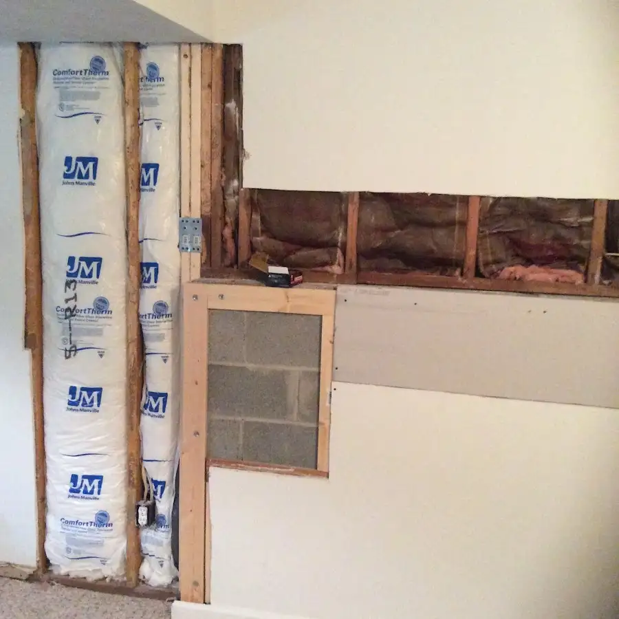 Wall insulation replacement during Structural Drying in Mascoutah